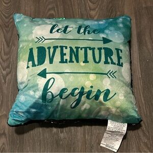 Motivational “Let the Adventure Begin” Pillow